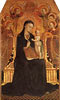 Maria und das Jesuskind, umgeben von sechs Engeln