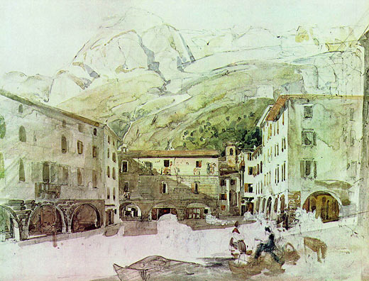 Marktplatz einer Stadt in Tirol