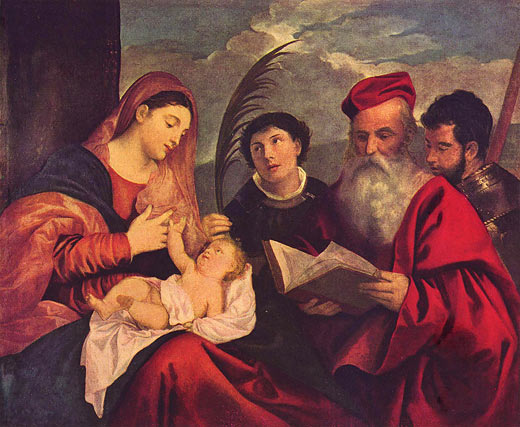 Maria mit dem Kinde und Heiligen