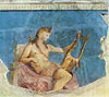 Apollo mit der Leier (Fragment eines römischen Wandbildes nach griechischem Vorbild)