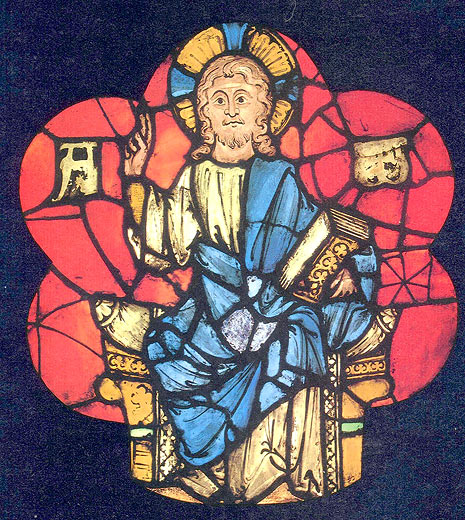 Thronender Christus (aus dem frühgotischen Teil des Straßburger Münsters)