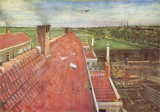 Dächer. Blick vom Atelier van Goghs am Schenkweg