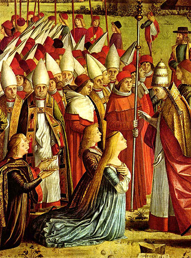 Legende der heiligen Ursula: Die Begegnung mit dem Papst Cyriacus