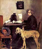 Der Maler Sattler mit seiner Dogge
